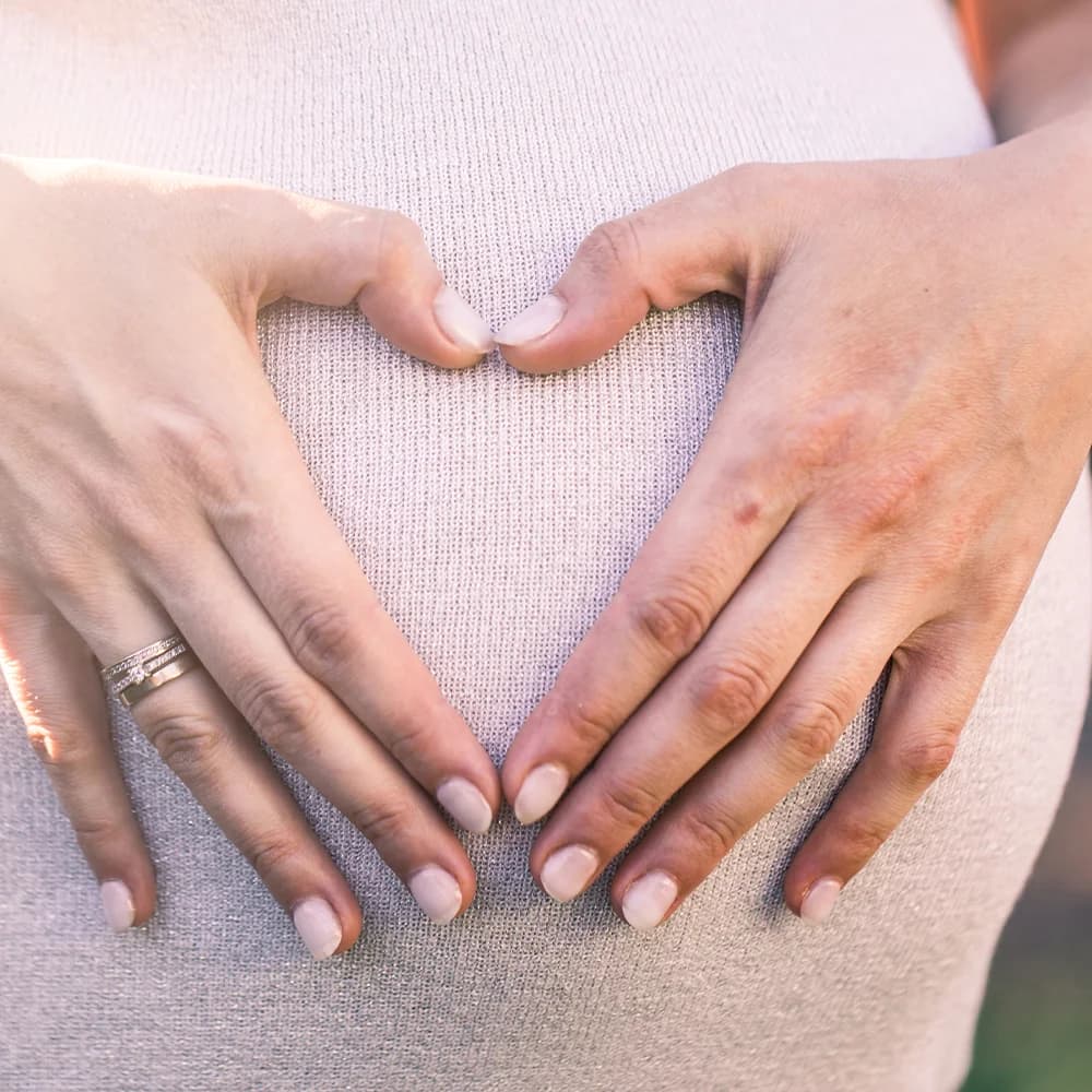 Newborn baby after a successful pregnancy