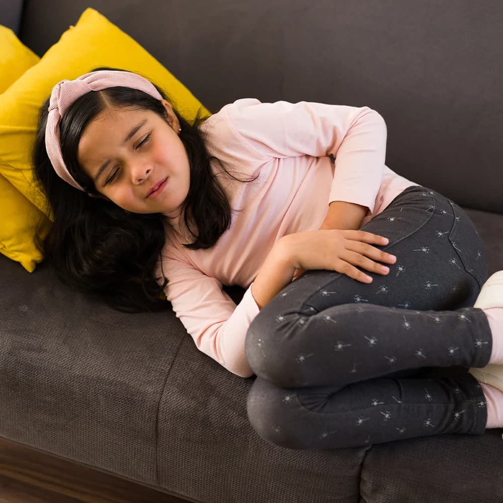 Teenager attending a menstrual health appointment