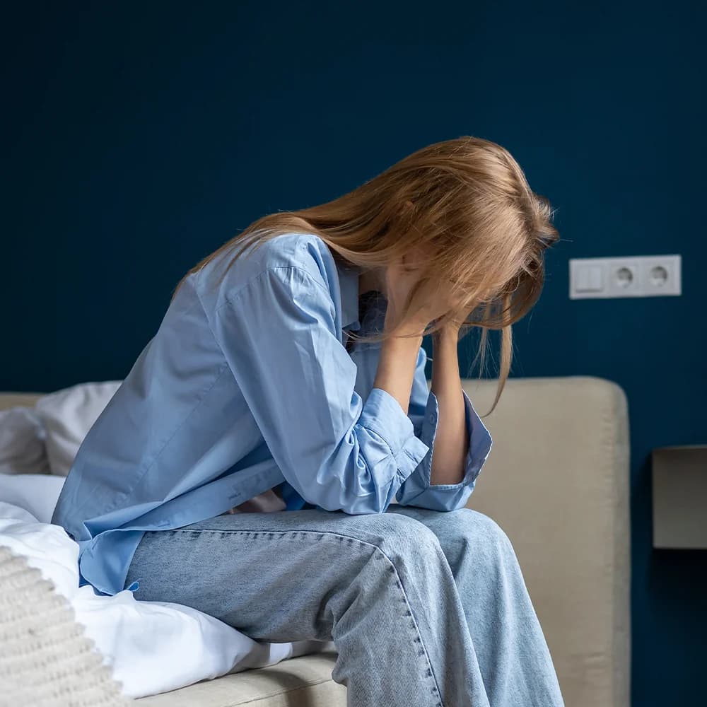 Woman tracking changes to her menstrual cycle
