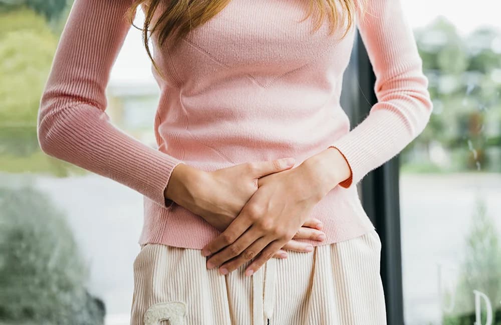 Woman experiencing menstrual cycle changes
